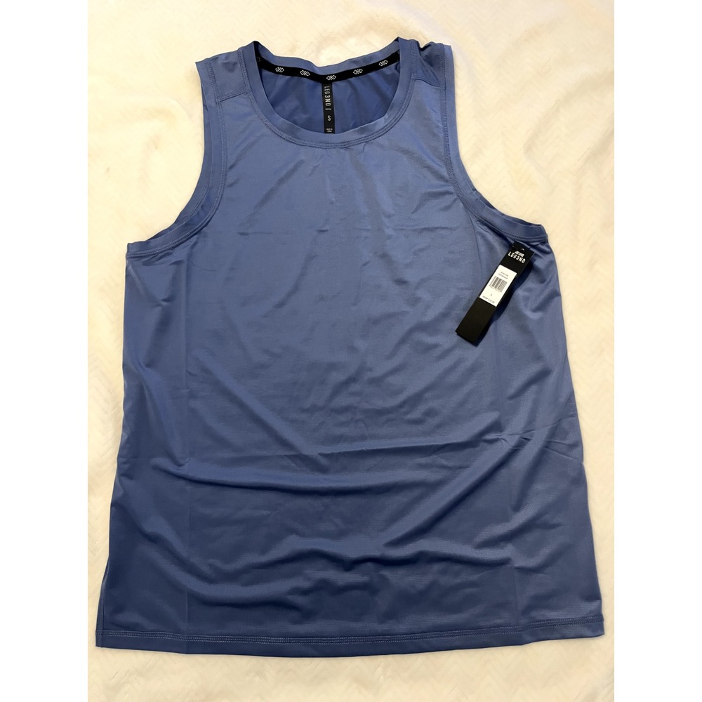 NWT Leg3nd Inspire Mens S‎ Vintage Blue Athletic Tank Top Gym Training